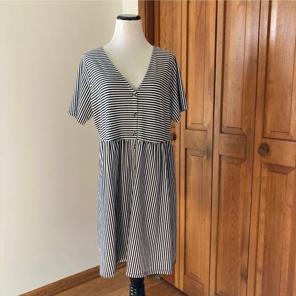 ASOS Stretch Striped Pullover Dress, Size 12 - Picture 1 of 5